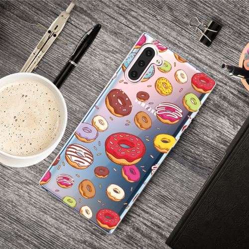 Coque en TPU impression de modèle mignon souple beignets pour votre Samsung Galaxy Note 10