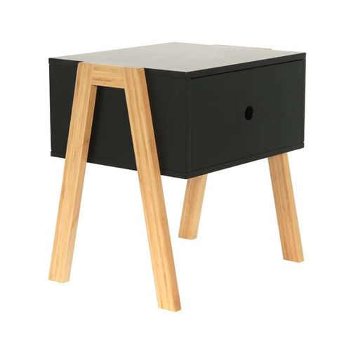 The Home Deco Factory - Table de chevet scandinave empilable Noir