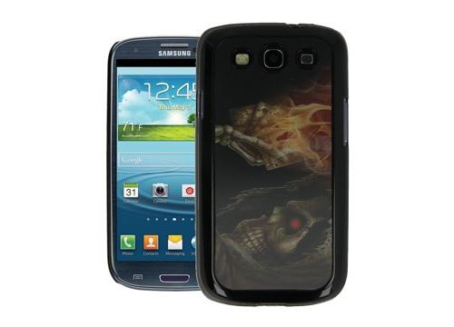 Coque rigide série Hologramme 3D pour Galaxy S3 Samsung motif Poker Skull