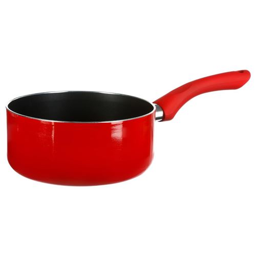 Casserole en aluminium - D. 18 cm - &Agrave; induction - Rouge