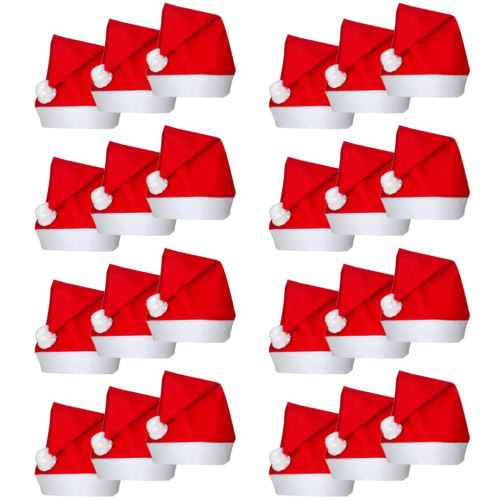 vidaXL 24 Chapeaux du Père Noël