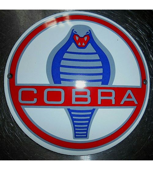mini plaque emaillée cobra mustang 12cm tole email bombée usa