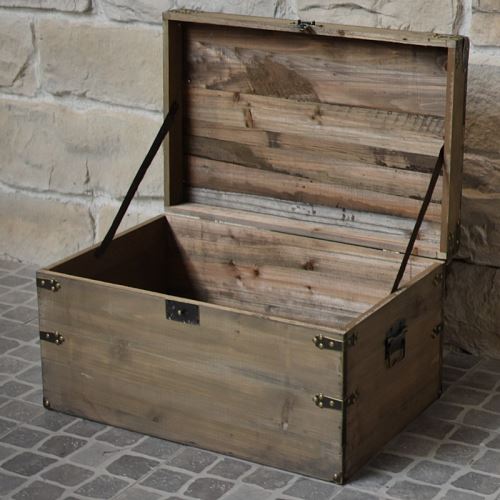 Coffre De Style Ancien Vieille Malle En Bois 61 Cm Achat Prix