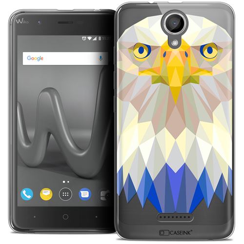 Coque Crystal Gel Wiko Harry (5 ) Extra Fine Polygon Animals - Aigle