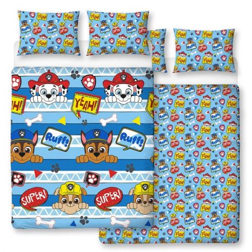 Pat Patrouille Peek - Parure de lit double - Housse de Couette