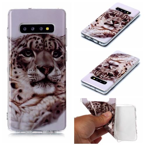 Coque en TPU impression de modèle léopard pour votre Samsung Galaxy S10 Plus
