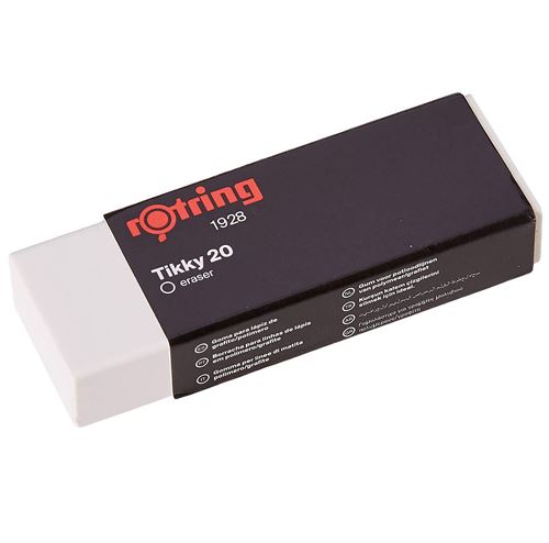 Rotring Gomme Tikky 20 Efface Tous Les Traits de Plomb et de Couleur sans R&eacute;sidus (S0195831)