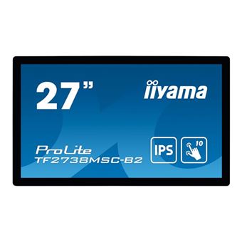 iiyama ProLite TF2738MSC-B2 - Écran LED - 27" - cadre ouvert - écran tactile - 1920 x 1080 Full HD (1080p) @ 60 Hz - A-MVA+ - 300 cd/m² - 3000:1 - 5 ms - HDMI, DVI, DisplayPort - haut-parleurs - noir