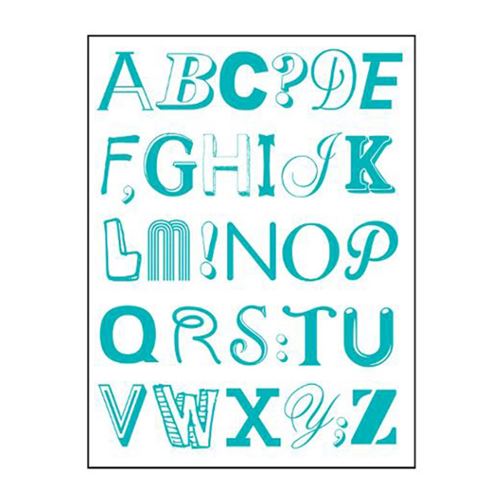 Paris Prix Bleu Atmosphera Créateur D'intérieur - Stickers "Alphabet" 50X70cm