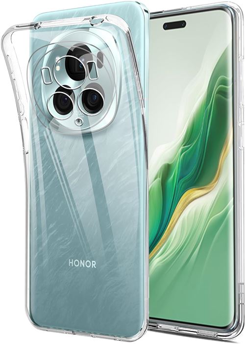 Xeptio Noire Coque Pour Honor Magic 6 Pro 5G Souple Transparente Bumper En Gel Tpu Invisible
