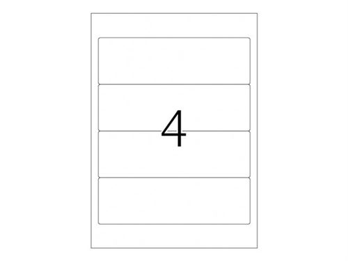 HERMA Special - Papier - mat - auto-adhésif amovible - blanc - 192 x 59 mm 100 étiquette(s) (25 feuille(s) x 4 étiquettes de dossiers opaques
