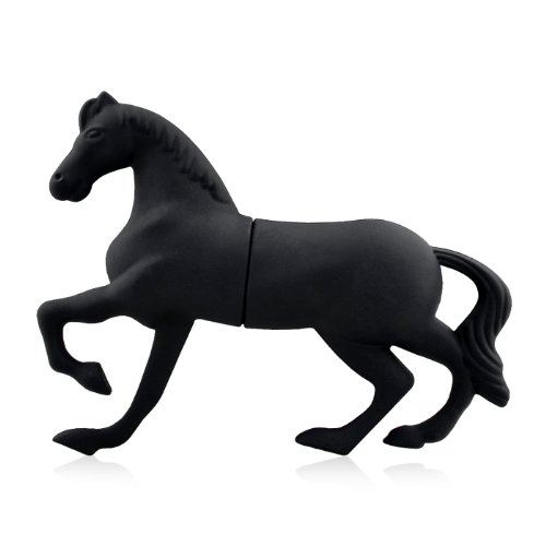 No30900010008 Clé USB 8GO FLASH DRIVE DRÔLE FIGURE ANIMAUX CHEVAL NOIR