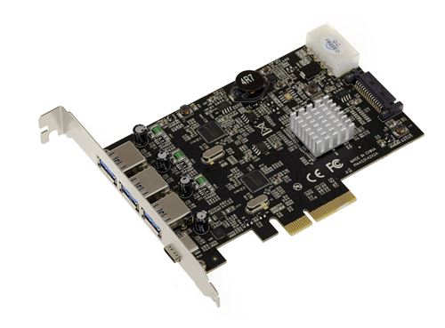 Carte Contrôleur PCIE USB 3.1 - 10GB DUAL CORE 3 Ports A + 1 Port type C