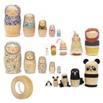 Poupée russe en bois avec figurines d'animaux Funimals InnovaGoods 11  Pièces - DIAYTAR SÉNÉGAL