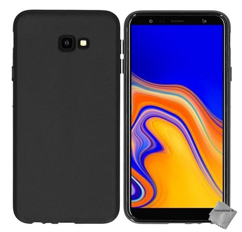 Housse etui coque pochette silicone gel fine pour Samsung Galaxy J4+ Plus (2018) + film ecran - NOIR - htdmobiles