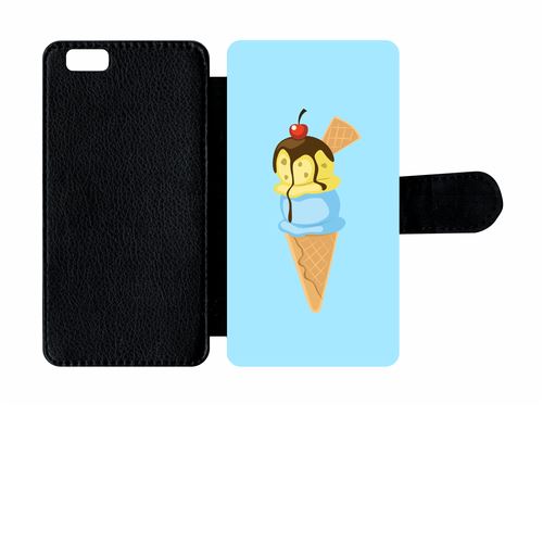 Etui À Rabat Apple Iphone 6s Glace Cornet Bleu