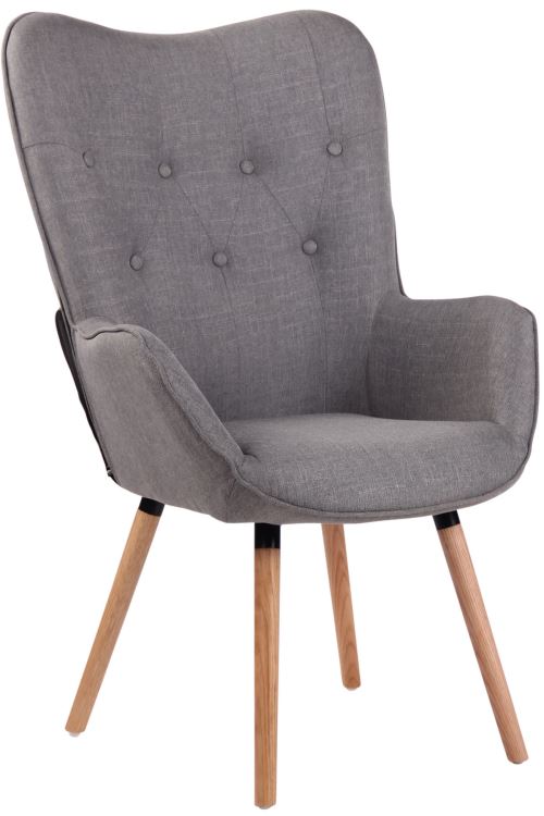 CLP - Chaise lounge Ashford en Tissu gris Nature