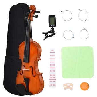 34 Sur Violon 4 4 Pleine Grandeur Avec Etui Accordeur Epauliere Archet Colophane Cordes Rechange Et Chiffon Contreplaque Epicea Et Erable Violon Top Prix Fnac