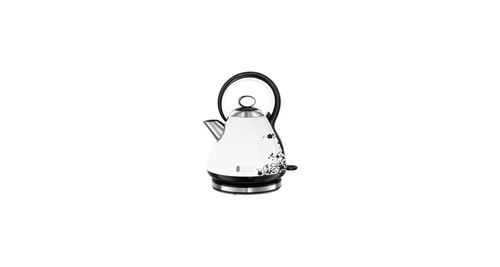 Russell Hobbs 21963-70 Bouilloire Legacy Florale, 1.7 L W, 2400 W, 1.7 Liters, Noir/Blanc/Acier Chromé