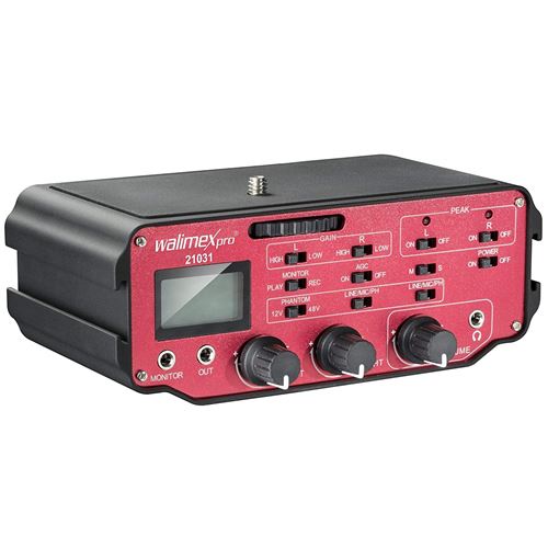 Walimex Pro Audioadapter 107 XLR Adaptateur avec Verstärker