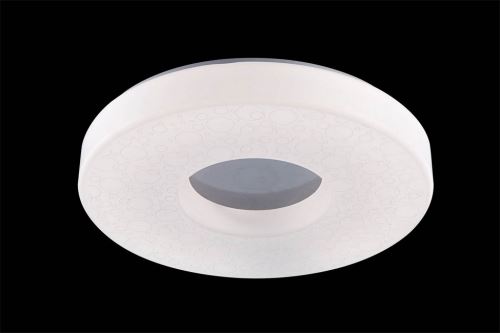 HOMEMANIA Lampe de Plafond Sirena Plafonnier - Ronde - Murale - Blanc en Métal, 50 x 50 x 8 cm, 1 x Bande de LED x 25W, 2625LM, 4000K Lumière Blanc Naturel