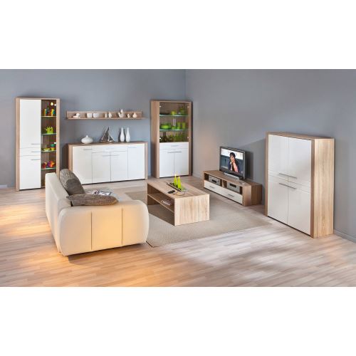 Table TV banc télévision armoire basse meuble support télé Sonoma Chêne