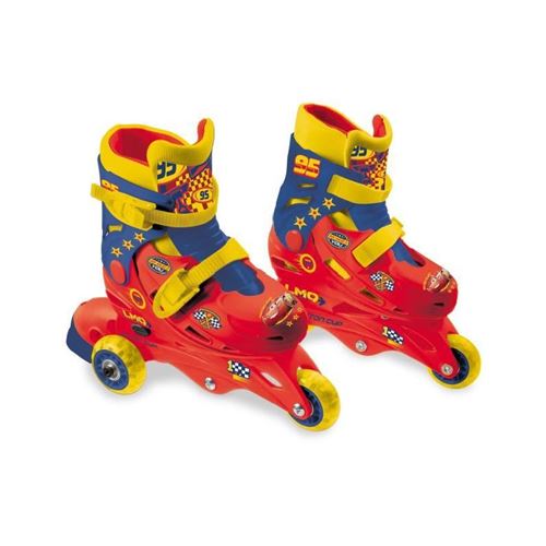 MONDO - CARS 3 - Rollers enfant évolutifs 2 en 1 ajustable du 29 au 32 - Disney - Garçon - A partir de 3 ans