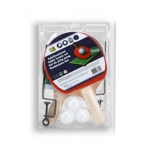 Playfun Set de ping-pong 6 pièces rouge / noir