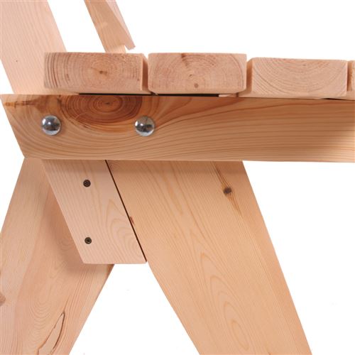 Banc De Jardin Oslo Aspect Rustique Bois Massif 3 Places