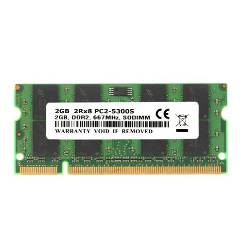 Mémoire RAM 2 Go 667 MHz PC2-5300S SO DIMM SD 200 Pins Ordinateur Portable