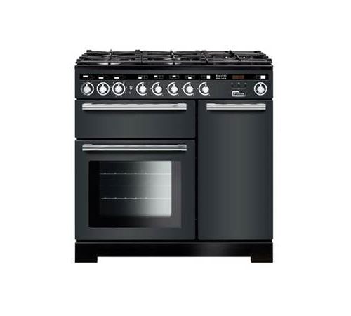 Falcon Encore Deluxe 90 - Cuisinière (four à deux étages) - pose libre - largeur : 90 cm - hauteur : 90.5 cm - avec système auto-nettoyant - ardoise