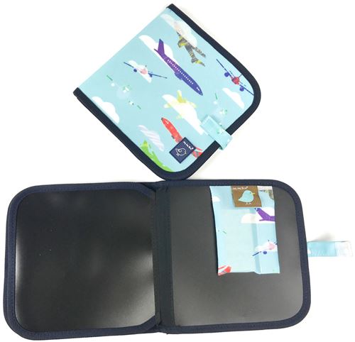 Cahier ardoise AEROPLANE + 4 Craies Zéro poussière - JAQ JAQ BIRD