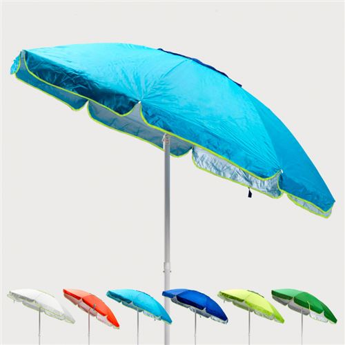 Beachline - Parasol de plage 200 cm anti-vent protection uv Sardegna, Couleur: Turquoise