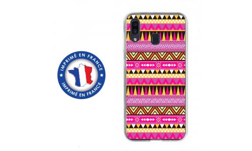 Coque souple pour Samsung Galaxy A20 avec impression Motifs aztèque