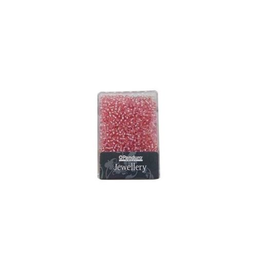 Panduro perles de rocailles - 2,5 a 2,8 mm de diametre - trou 0,7 mm - rose 580022