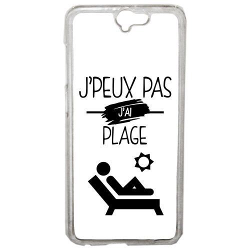 Coque j peux pas j ai plage 1 compatible htc one a9 transparent