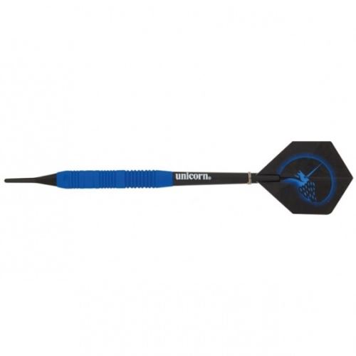Unicorn fléchettes flèches pointe douce Core Plus Rubberisedpoids laiton 18