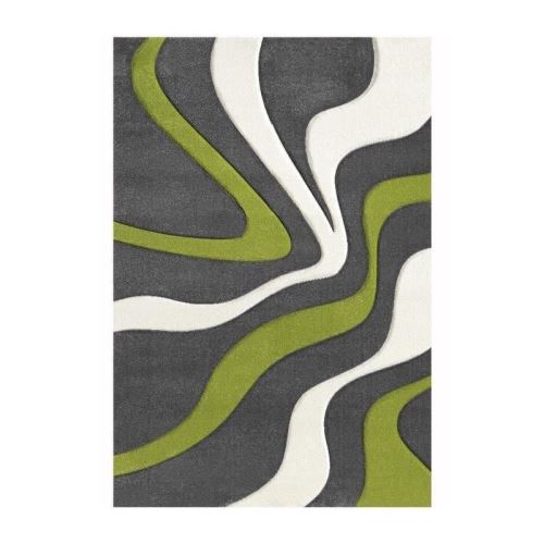 DIAMOND VAGUES Tapis de salon 120x170 cm vert