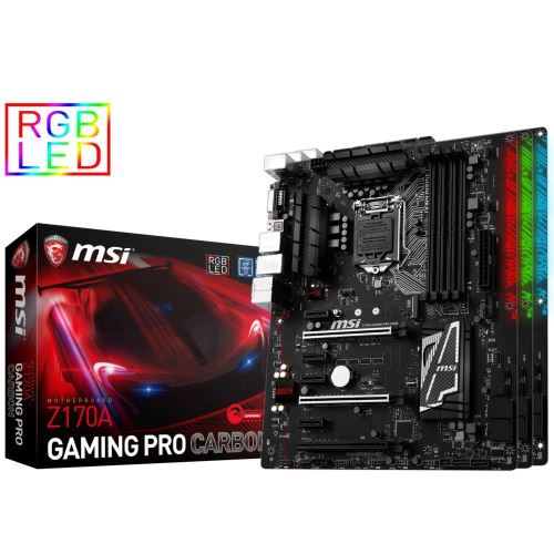 MSI Z170A GAMING PRO CARBON - Carte-mère - ATX - LGA1151 Socket - Z170 Chipset - USB 3.1 Gen 1, USB-C Gen2, USB 3.1 Gen 2 - Gigabit LAN - carte graphi