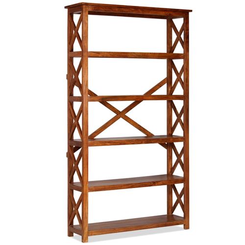 vidaXL Boekenkast 100x30x180 cm acaciahout met sheesham afwerking