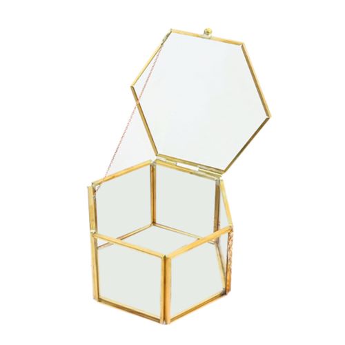 boite à bijoux en verre hexagone boite à bijoux en verre hexagone