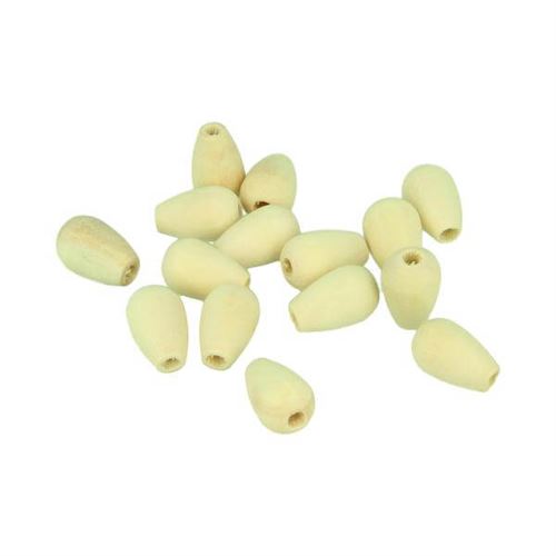 Perles bois - Lucy - Goutte - 12mm - 25 pièces