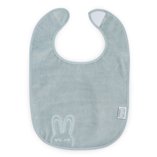 Bavoir plastifié velcro Sweet bunny - Vert d'eau