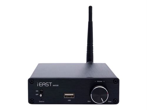 Amplificateur sans fil multiroom 2 x 65 W / 8 ohms noir StreamAmp AM160 - iEast