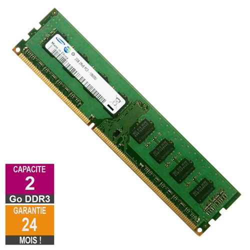 SAMSUNG Barrette M&eacute;moire 2Go RAM DDR3  M378B5673FH0-CH9 PC3-10600U 1333MHz 2Rx8 