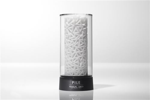 TENGA 3D Pile - Masturbateur Masculin en Elastomère Antibactérien, Sextoy Stimulateur du Gland, Protubérances Triangulaires