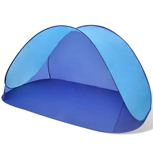 Opvouwbare strandtent, waterafstotend en met UV bescherming lichtblauw
