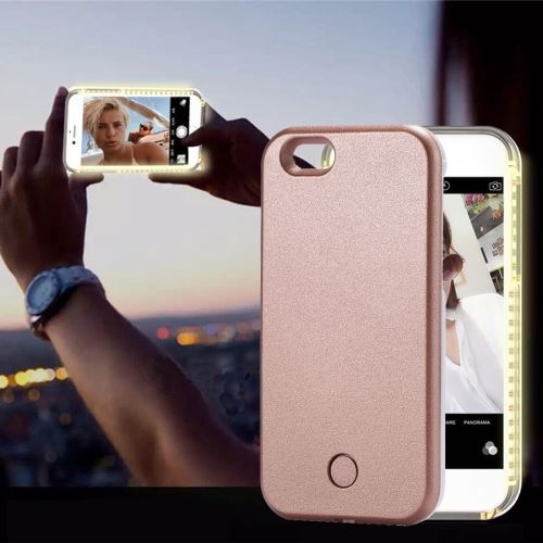 iPhone 6 & 6s Coque Protection Plastique Rose Contour Lumineux Selfie ALS47790
