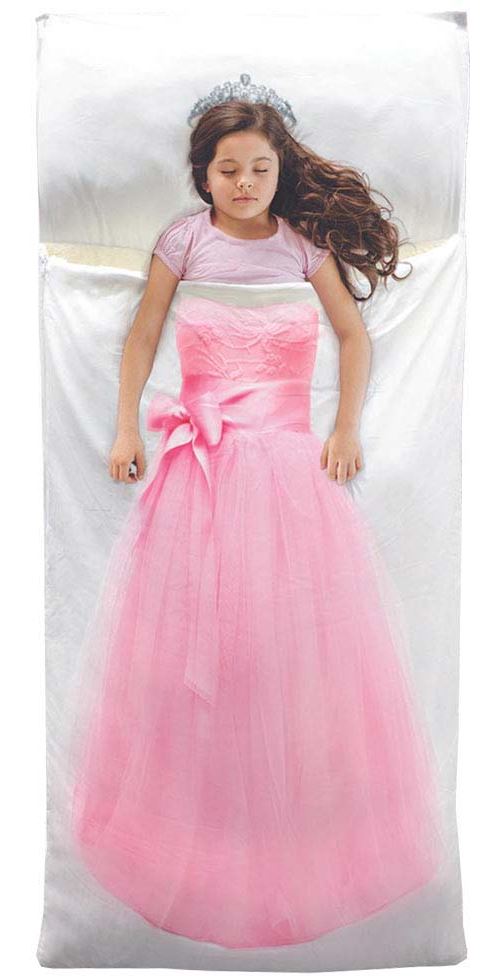 The Home Deco Kids - Sac de couchage enfant 170 x 70 cm Princesse - Rose