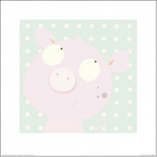 Monde Des Enfants Poster Reproduction - Pinky Piggy, Nicola Evans (40x40 cm)